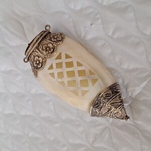 Antique 1800s Scent Bottle Mother of Pearl